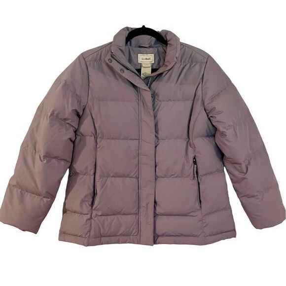 L.L. Bean women’s purple down fill puffer jacket small petite - Picture 1 of 12